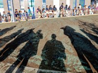 00023955A ma nb AlmadelMar1stDay  Parents look on as students file into the first day of school at the Alma del Mar's new school on Belleville Avenue in the north end of New Bedford.   PETER PEREIRA/THE STANDARD-TIMES/SCMG : school, education